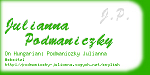 julianna podmaniczky business card